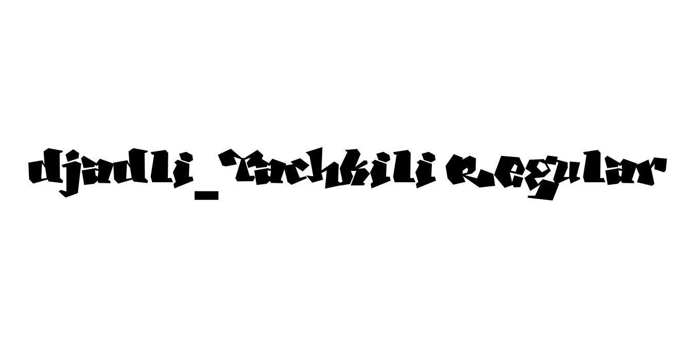 djadli_Tachkili Regular Font Preview