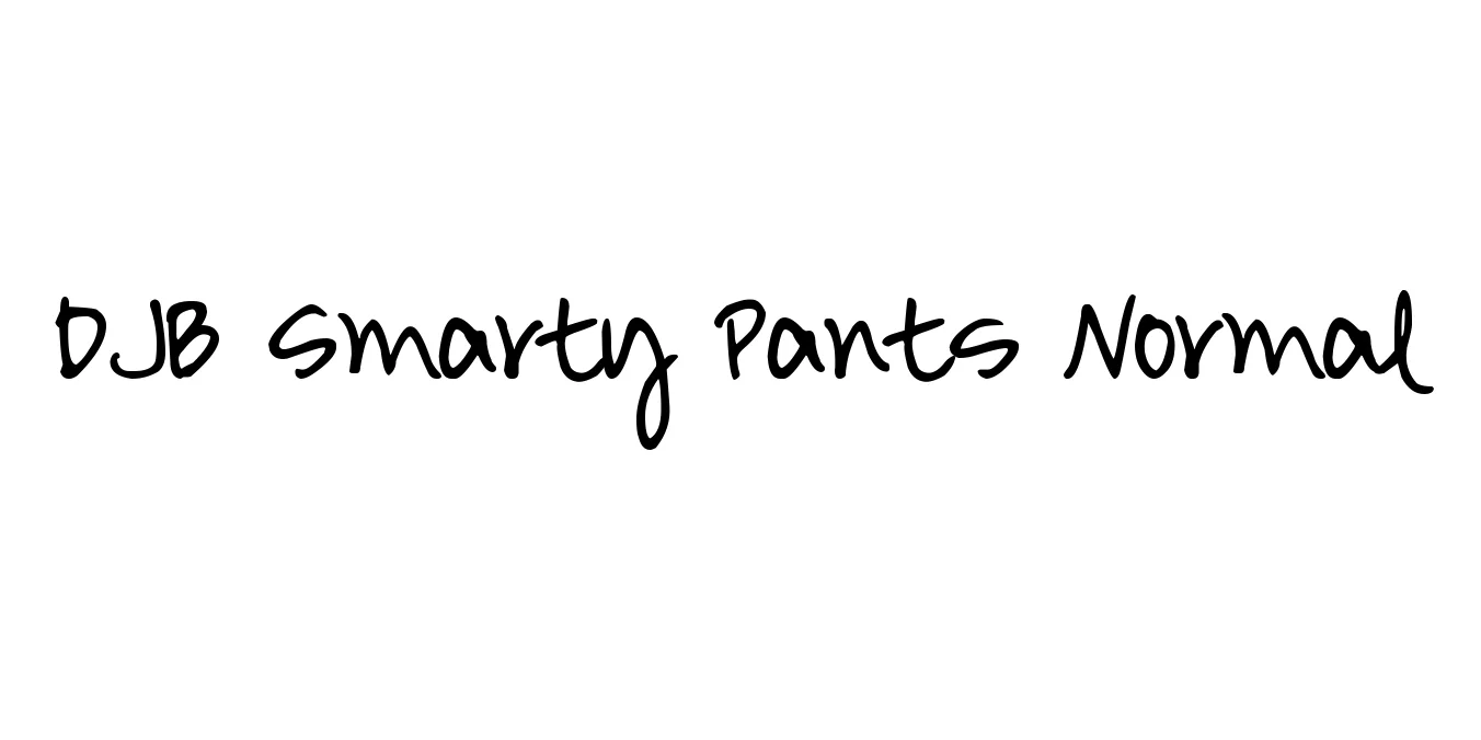 DJB Smarty Pants Normal Font Preview