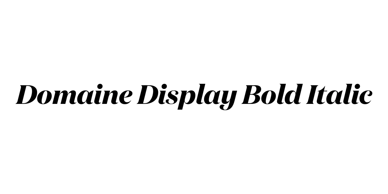 Domaine Display Bold Italic Font Preview