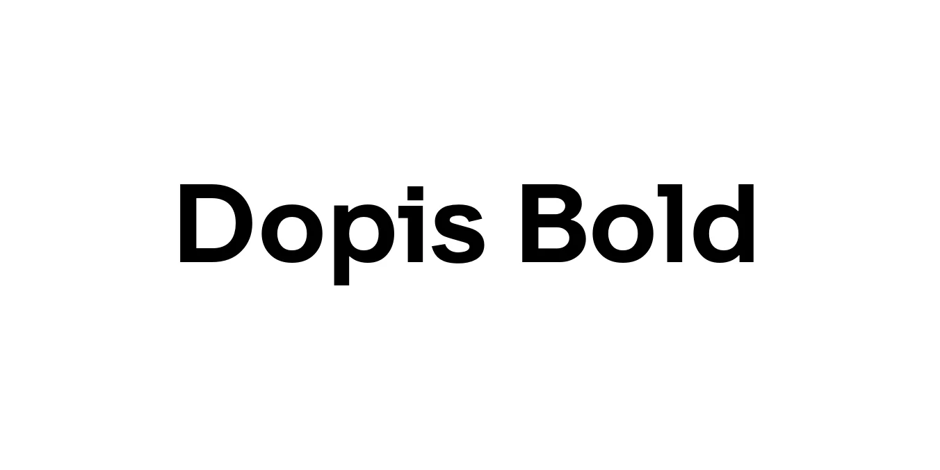 Dopis Bold Font Preview