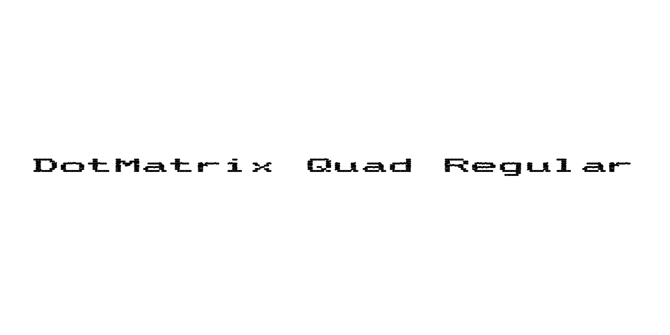 DotMatrix Quad Regular Font Preview