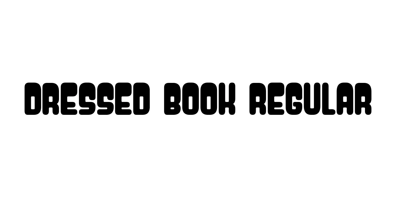 Dressed Book Regular Font Preview