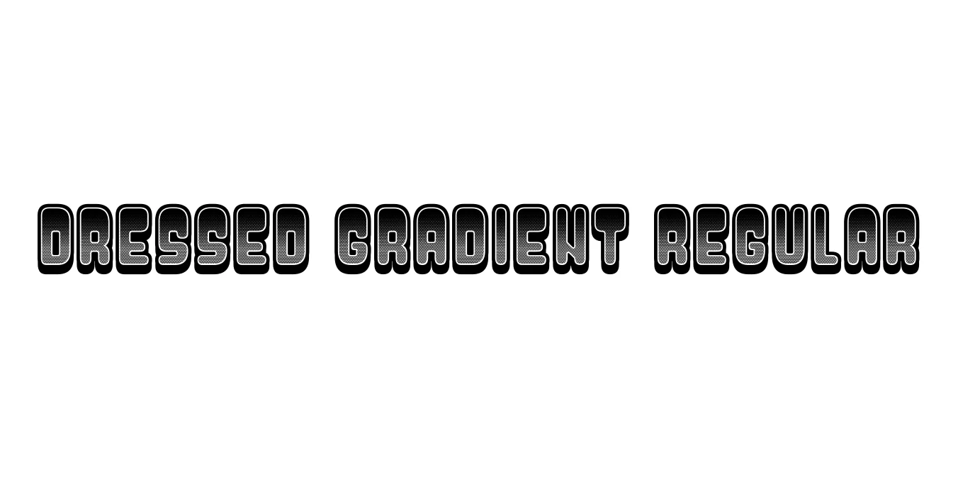 Dressed Gradient Regular Font Preview