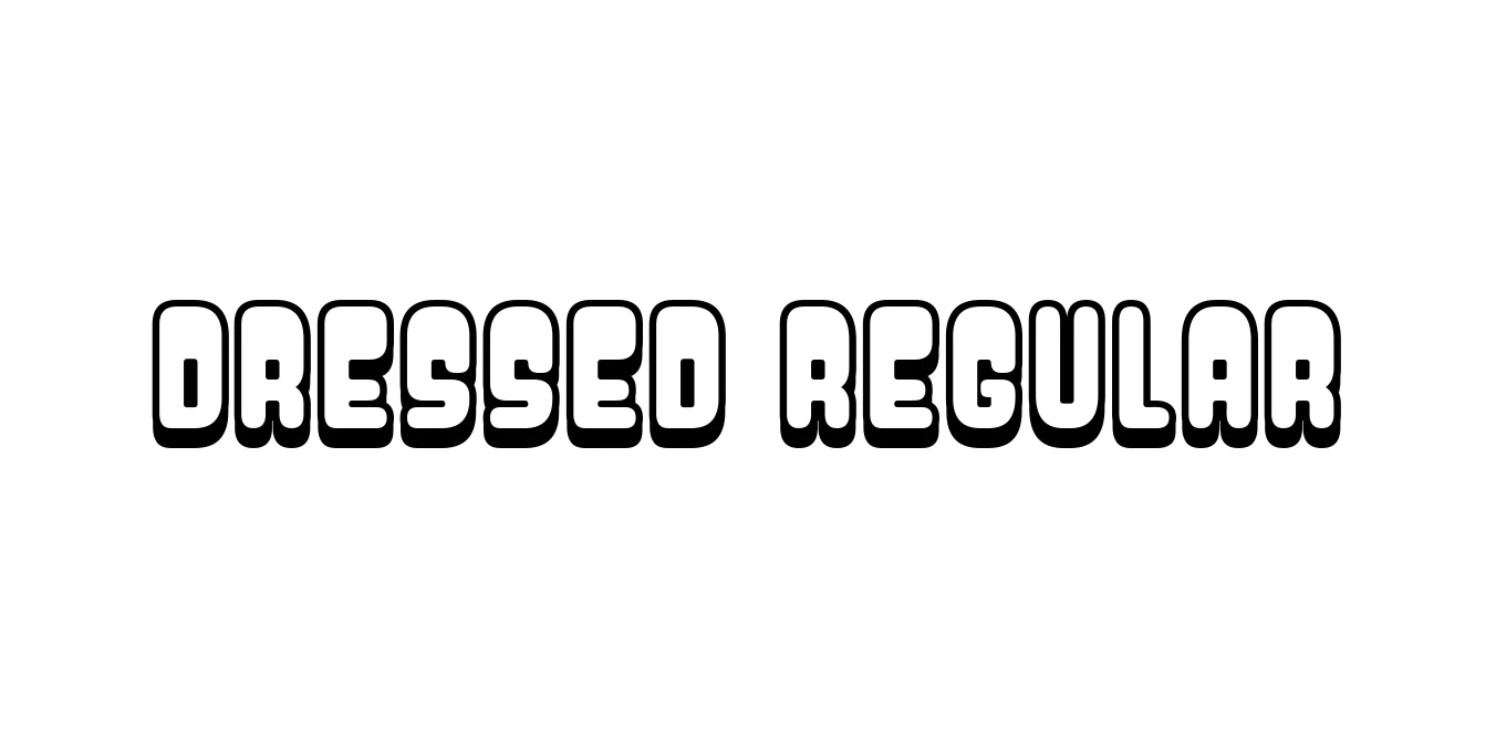 Dressed Regular Font Preview