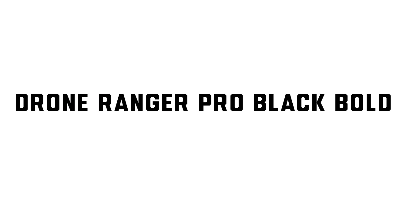 Drone Ranger Pro Black Bold Font Preview