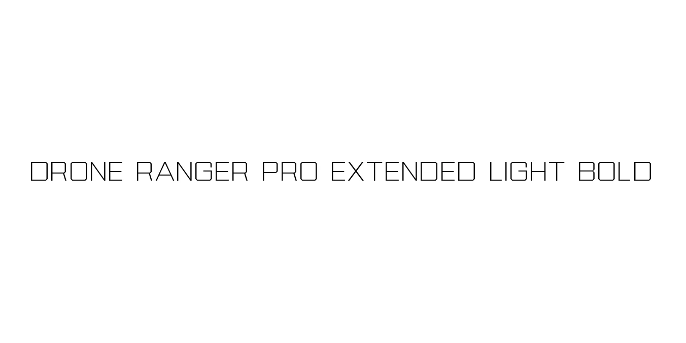 Drone Ranger Pro Extended Light Bold Font Preview