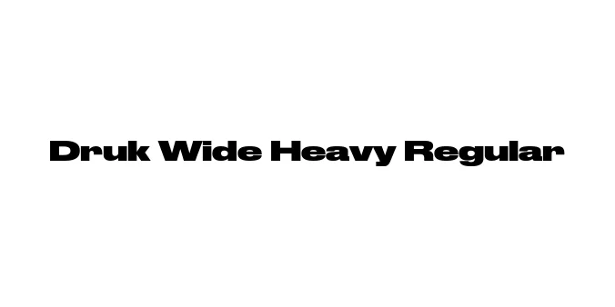 Druk Wide Heavy Regular Font Preview
