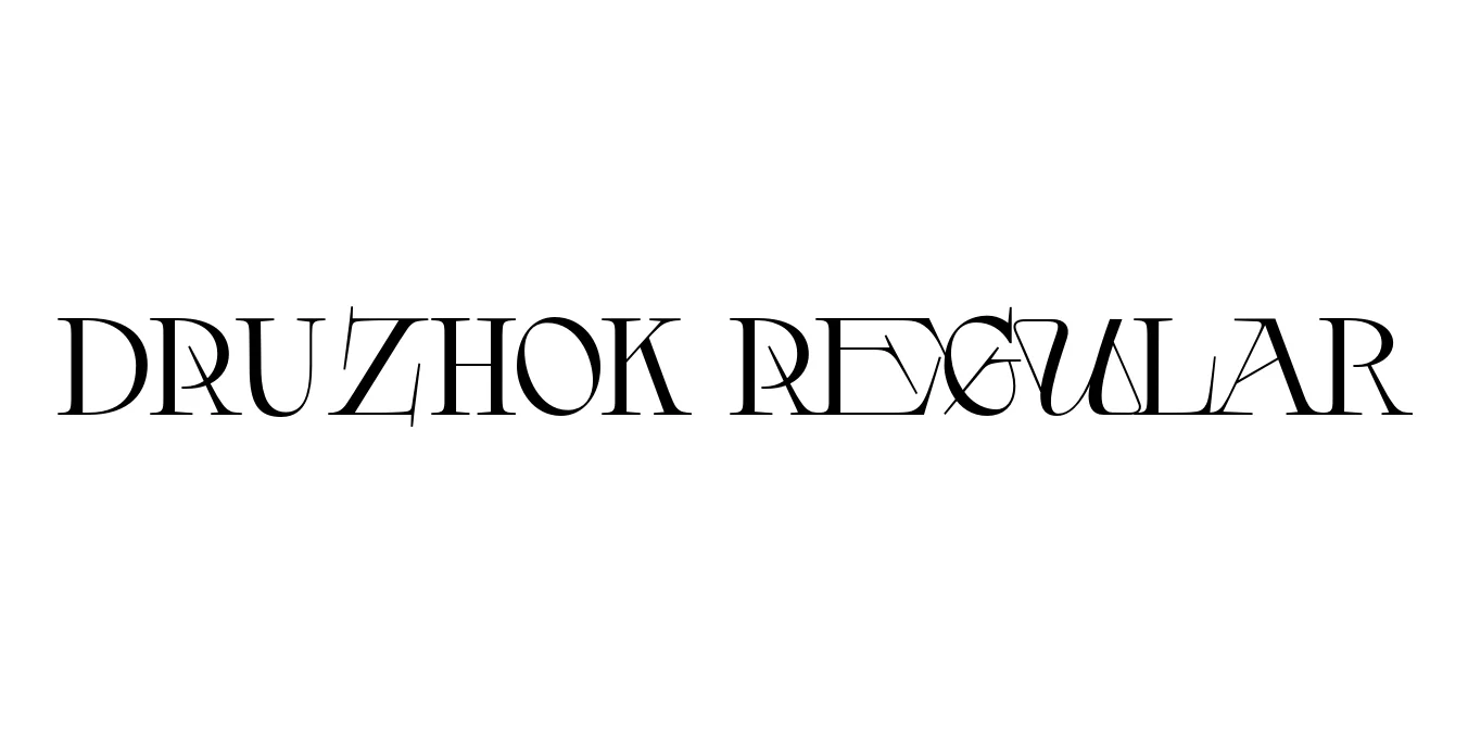 DRUZHOK Regular Font Preview