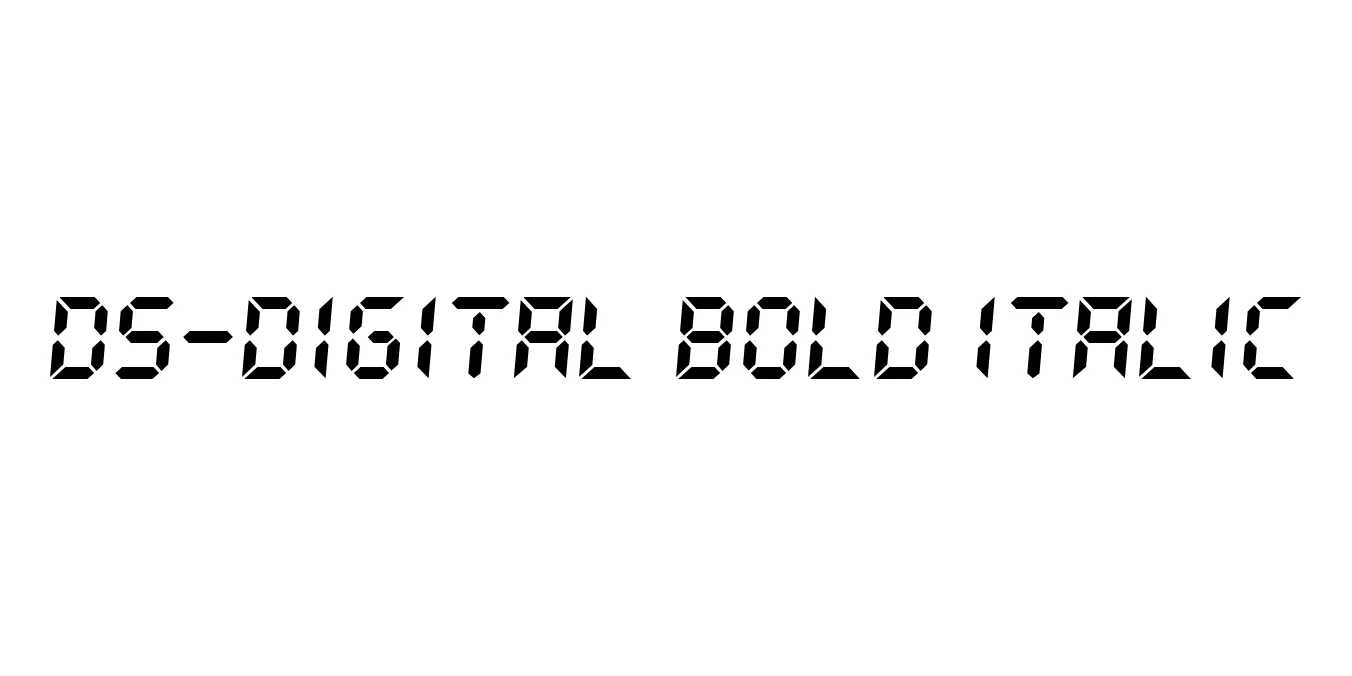 DS-Digital Bold Italic Font Preview