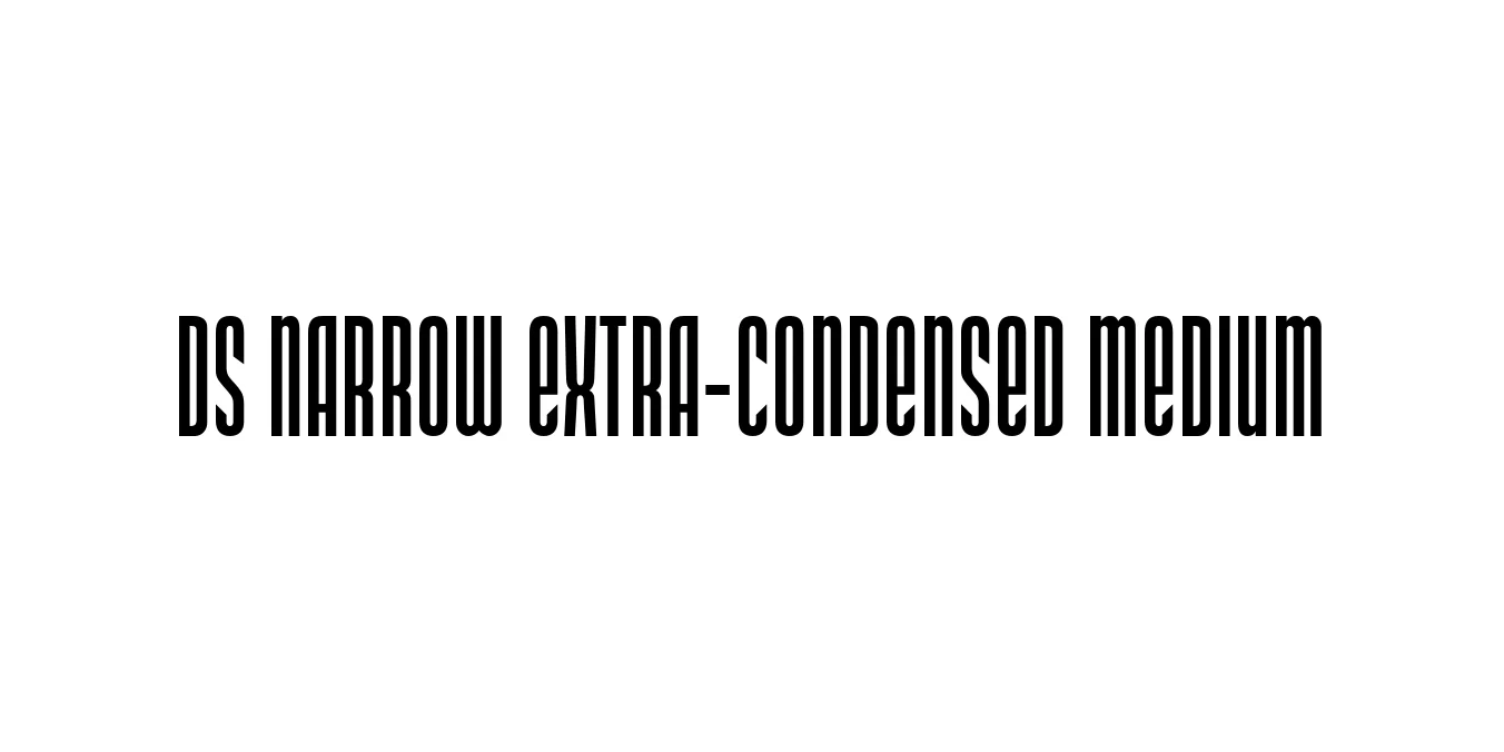 DS Narrow Extra-condensed Medium Font Preview