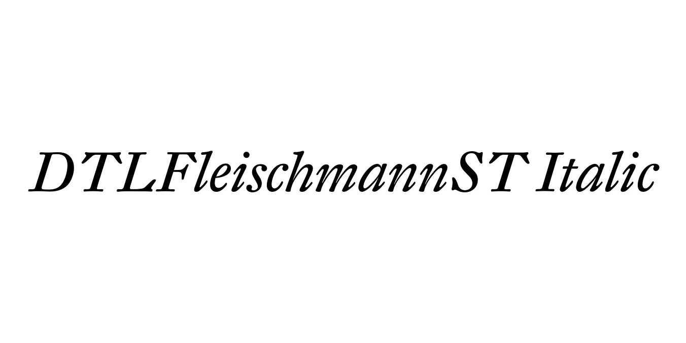 DTLFleischmannST Italic Font Preview
