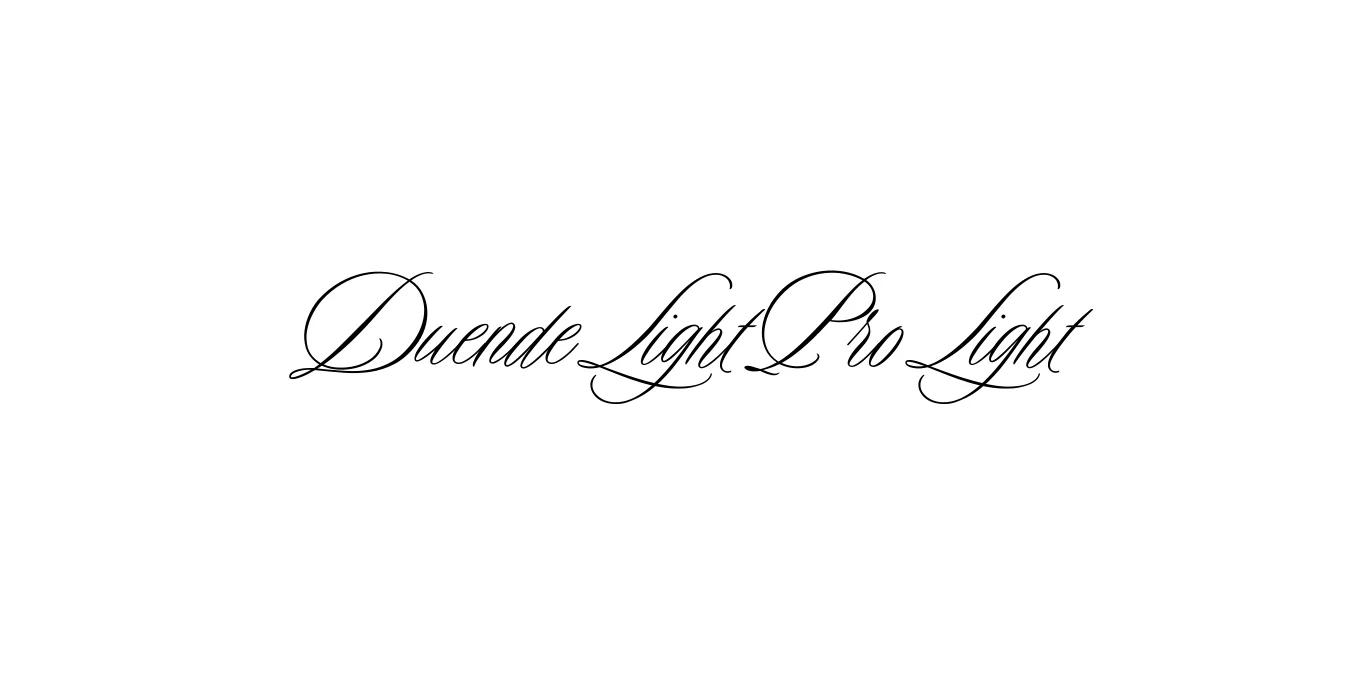Duende Light Pro Light Font Preview
