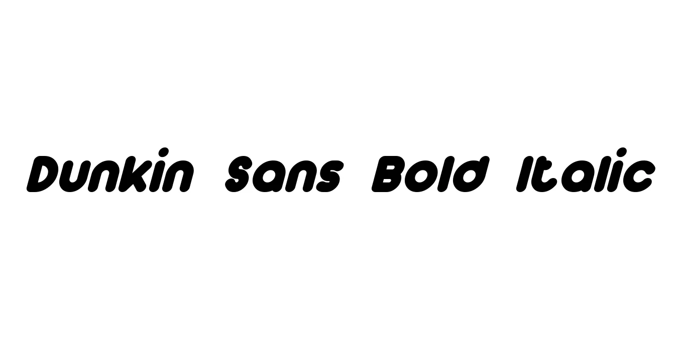 Dunkin Sans Bold Italic Font Preview