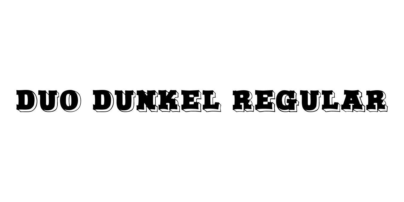 Duo Dunkel Regular Font Preview