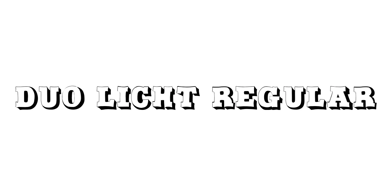 Duo Licht Regular Font Preview