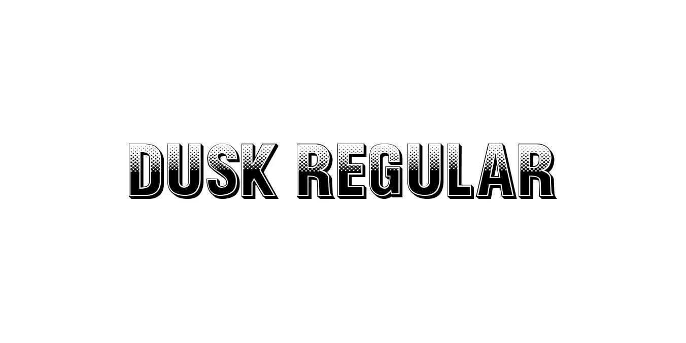 Dusk Regular Font Preview