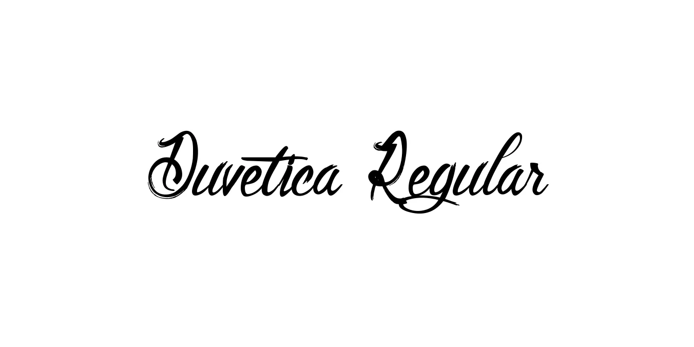 Duvetica Regular Font Preview