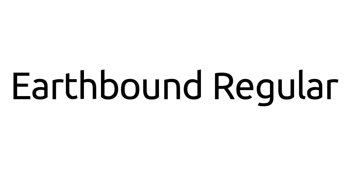 Earthbound Regular Font Preview