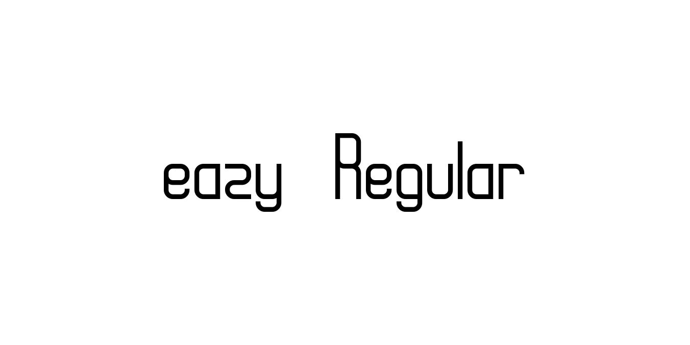 eazy Regular Font Preview
