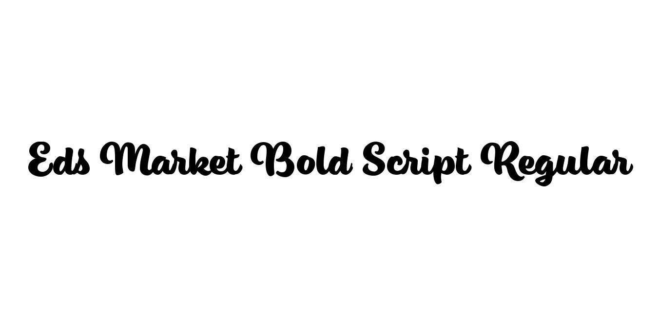 Eds Market Bold Script Regular Font Preview