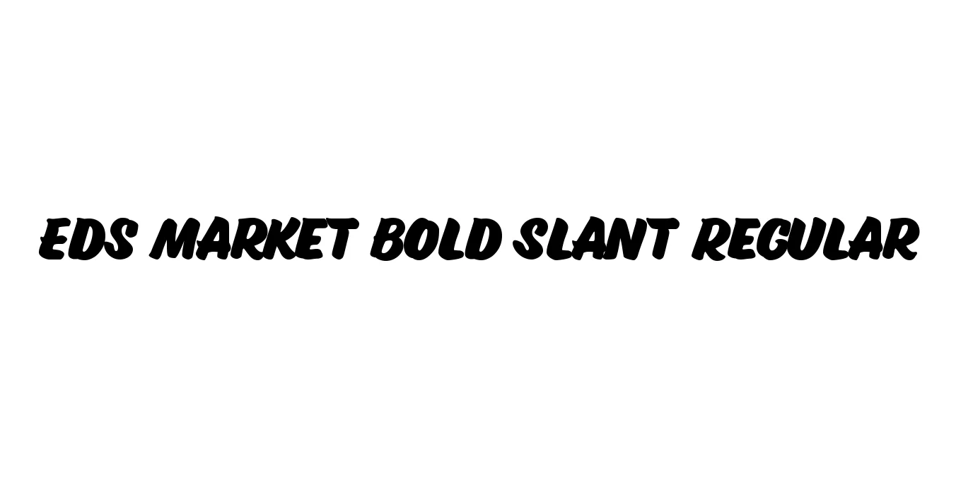 Eds Market Bold Slant Regular Font Preview