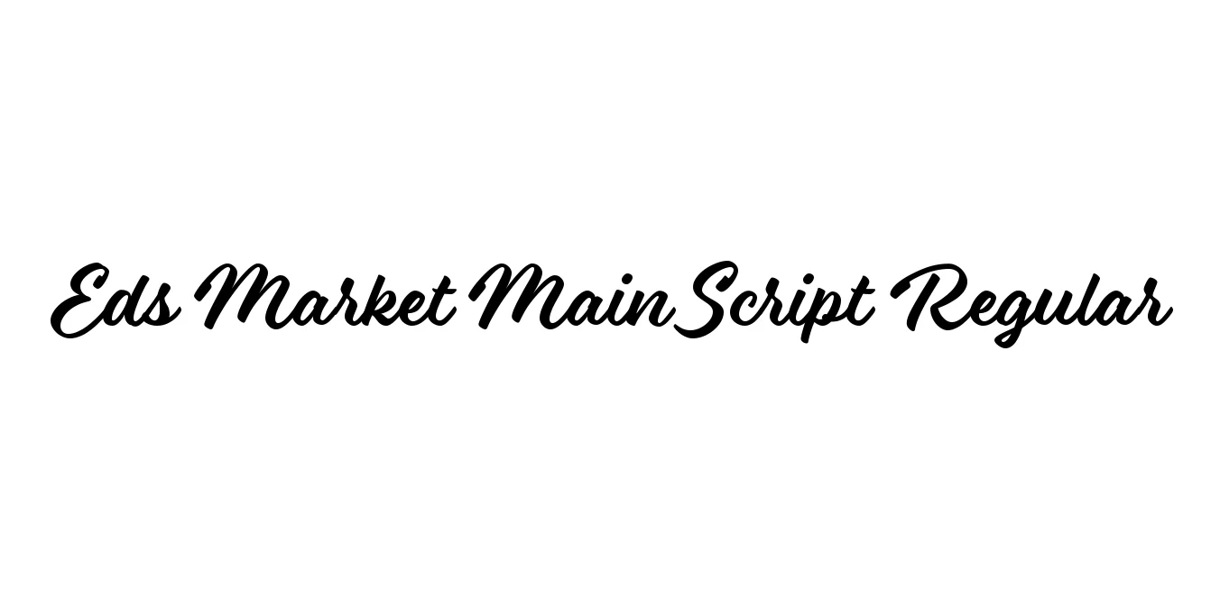 Eds Market Main Script Regular Font Preview