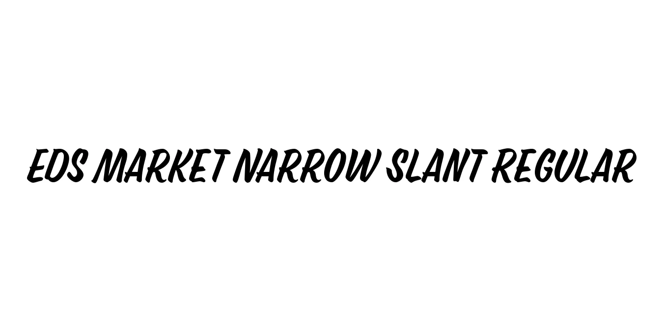 Eds Market Narrow Slant Regular Font Preview