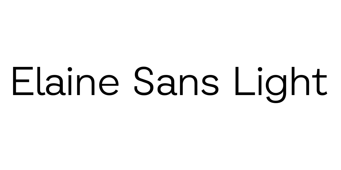 Elaine Sans Light Font Preview
