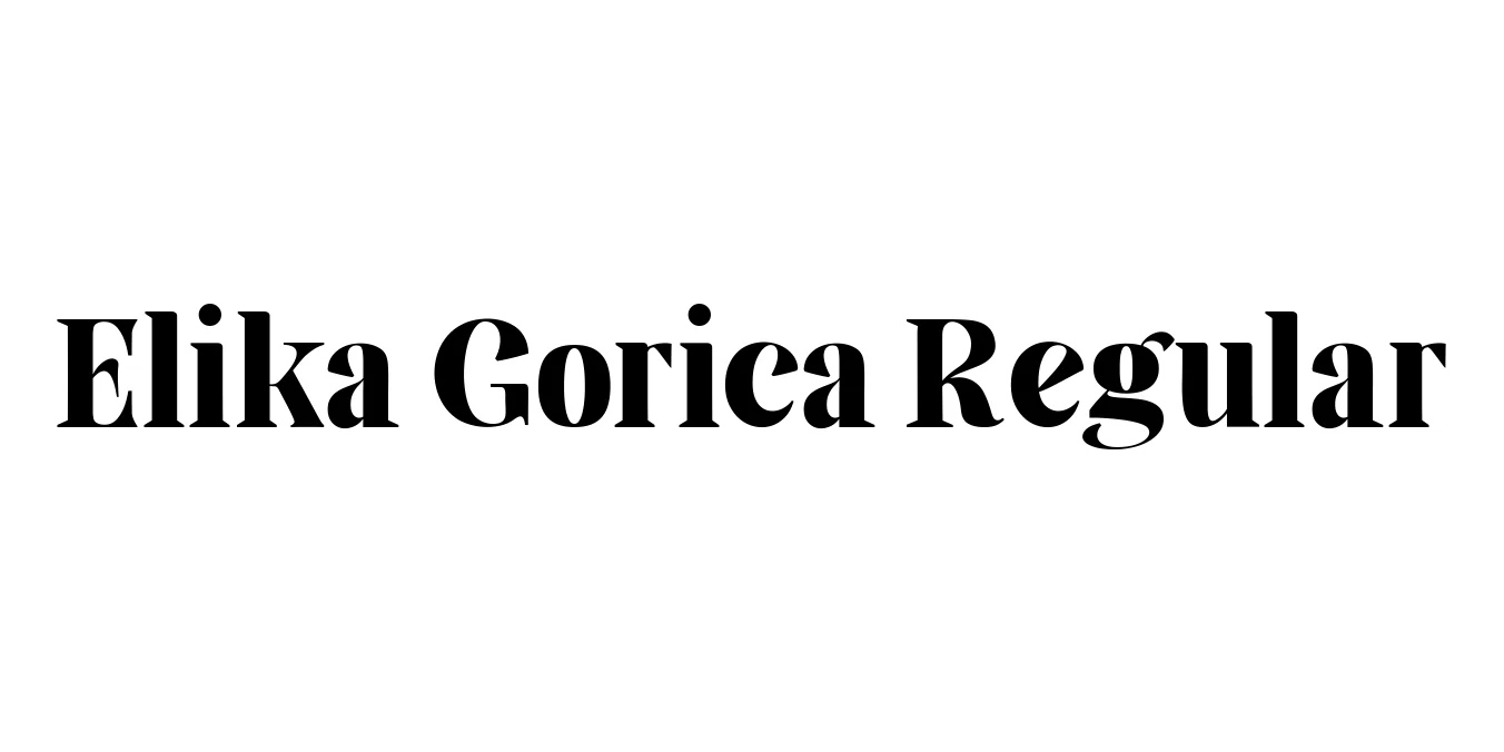Elika Gorica Regular Font Preview