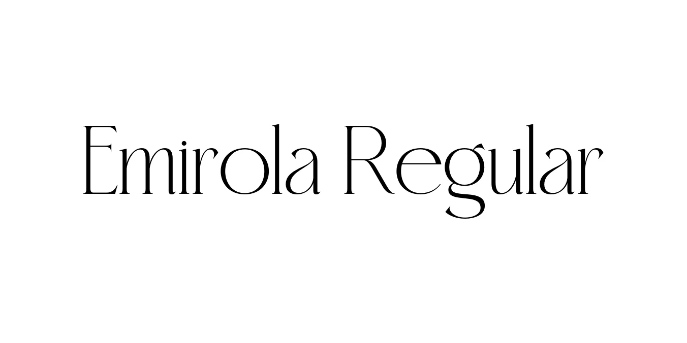 Emirola Regular Font Preview