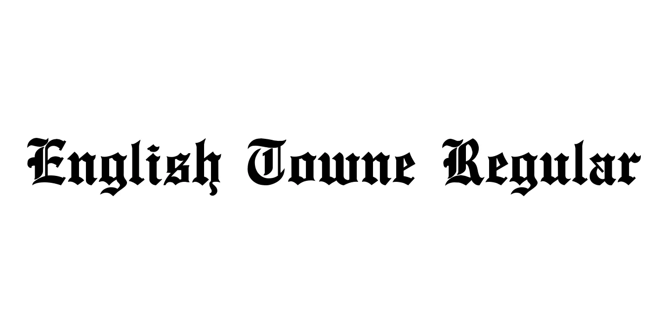 English Towne Regular Font Preview
