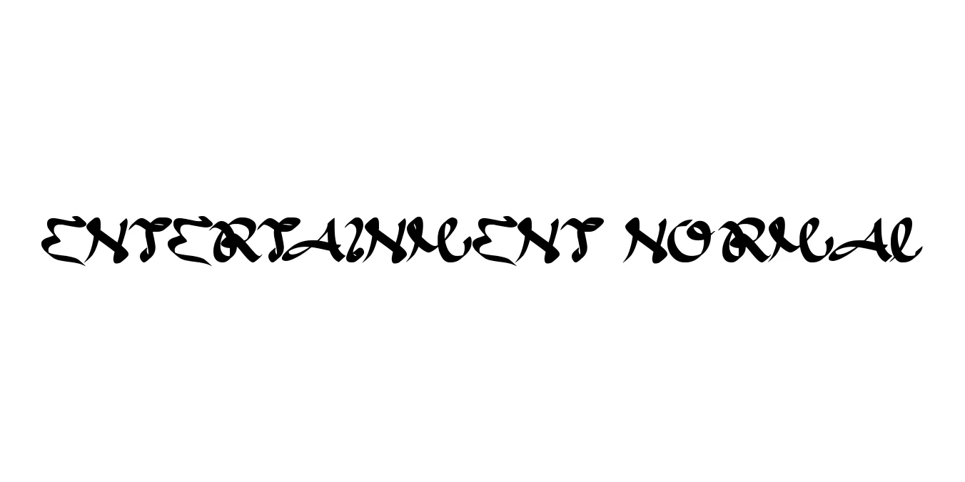 ENTERTAINMENT Normal Font Preview