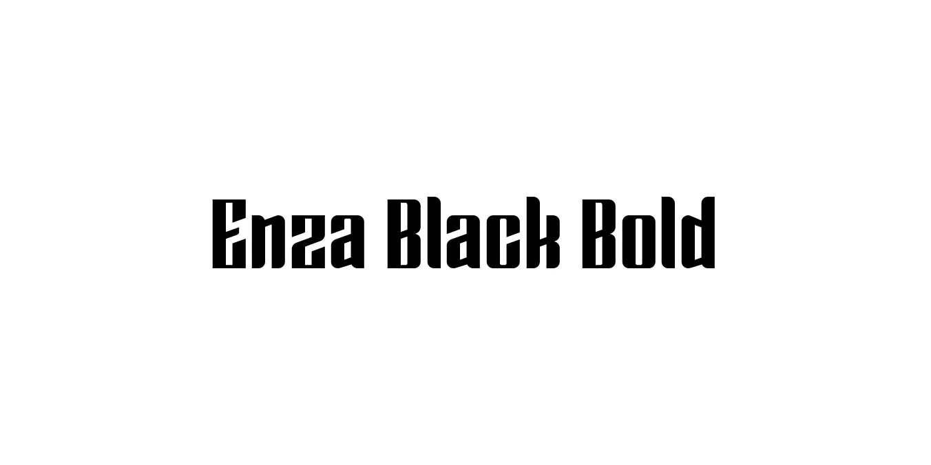 Enza Black Bold Font Preview