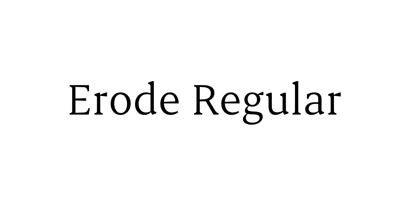Erode Regular Font Preview