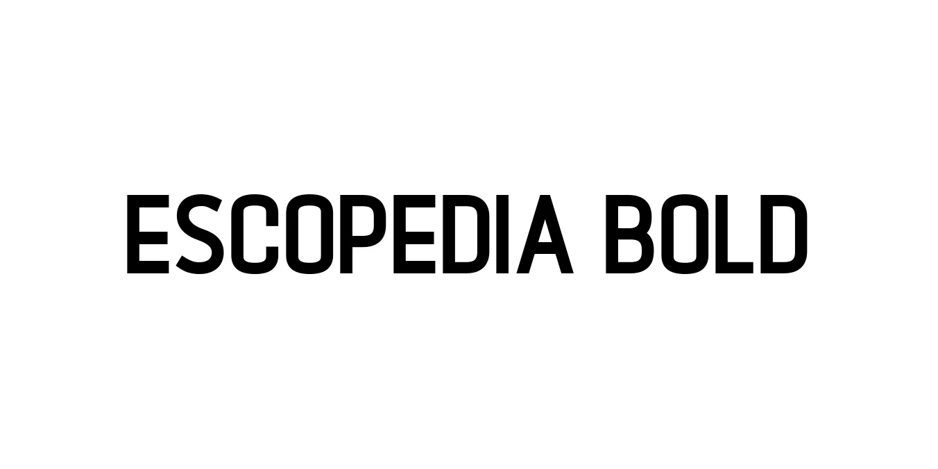 Escopedia Bold Font Preview