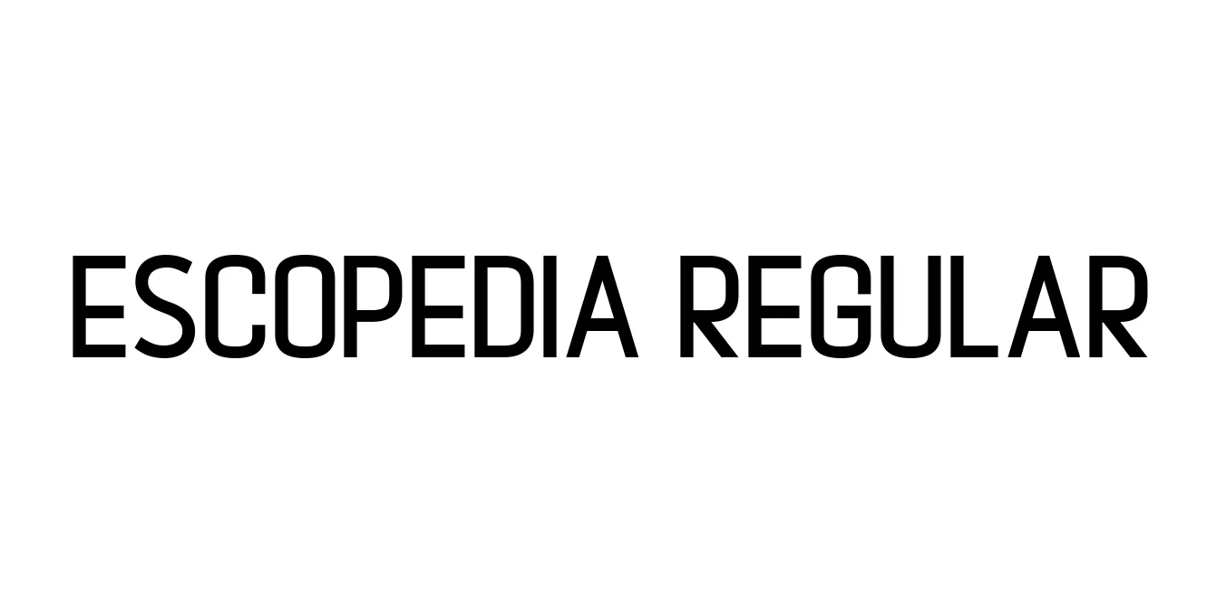 Escopedia Regular Font Preview