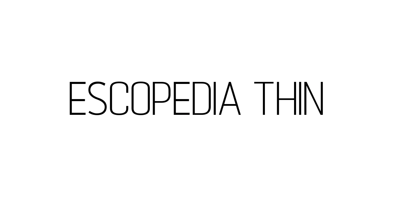Escopedia Thin Font Preview