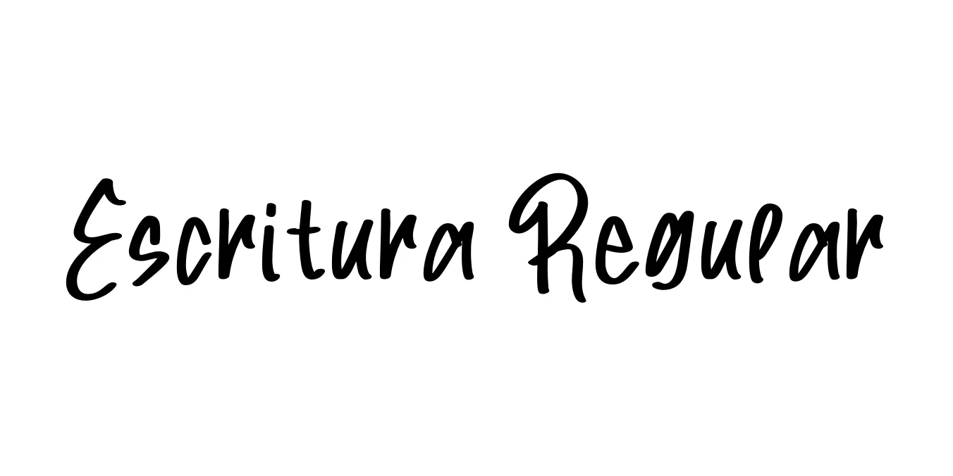 Escritura Regular Font Preview