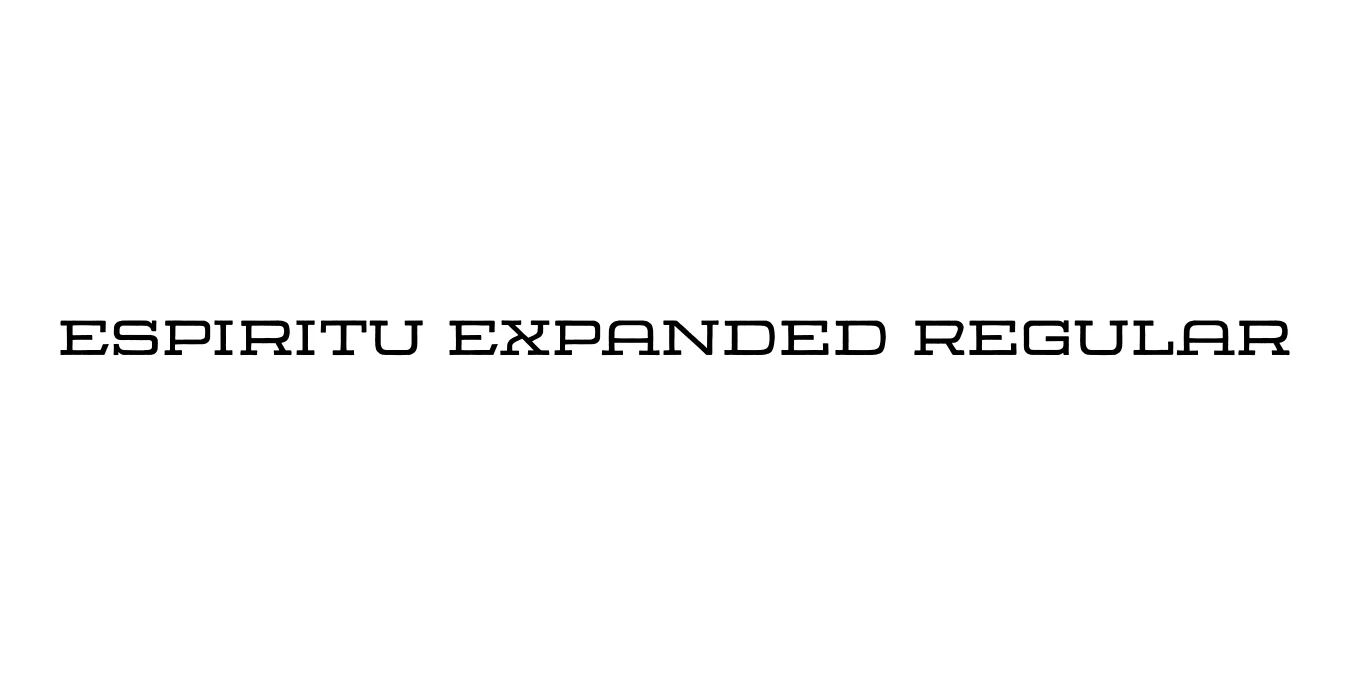 Espiritu Expanded Regular Font Preview