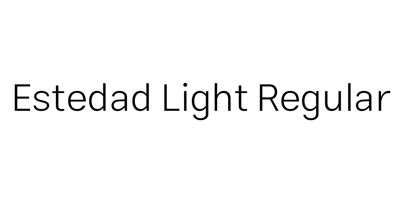 Estedad Light Regular Font Preview