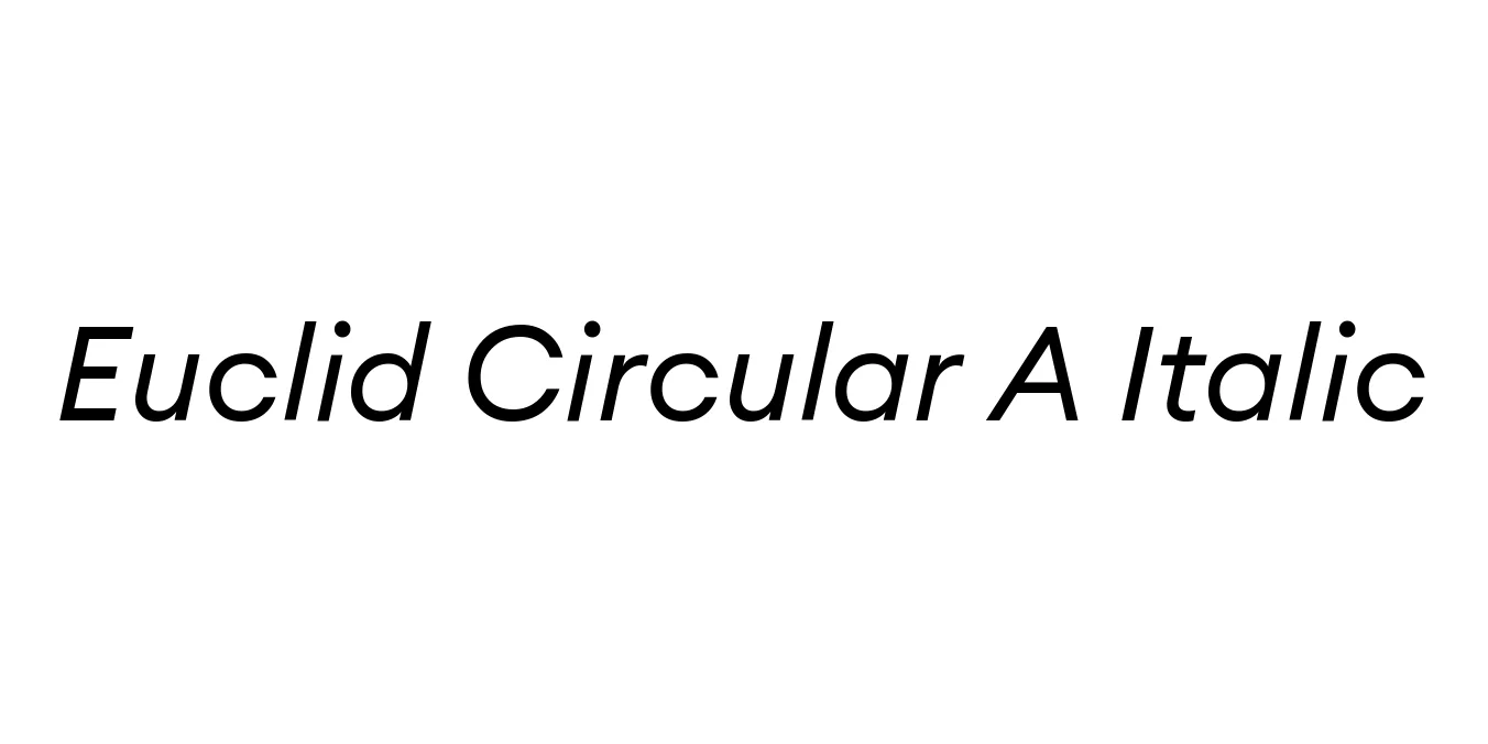 Euclid Circular A Italic Font Preview