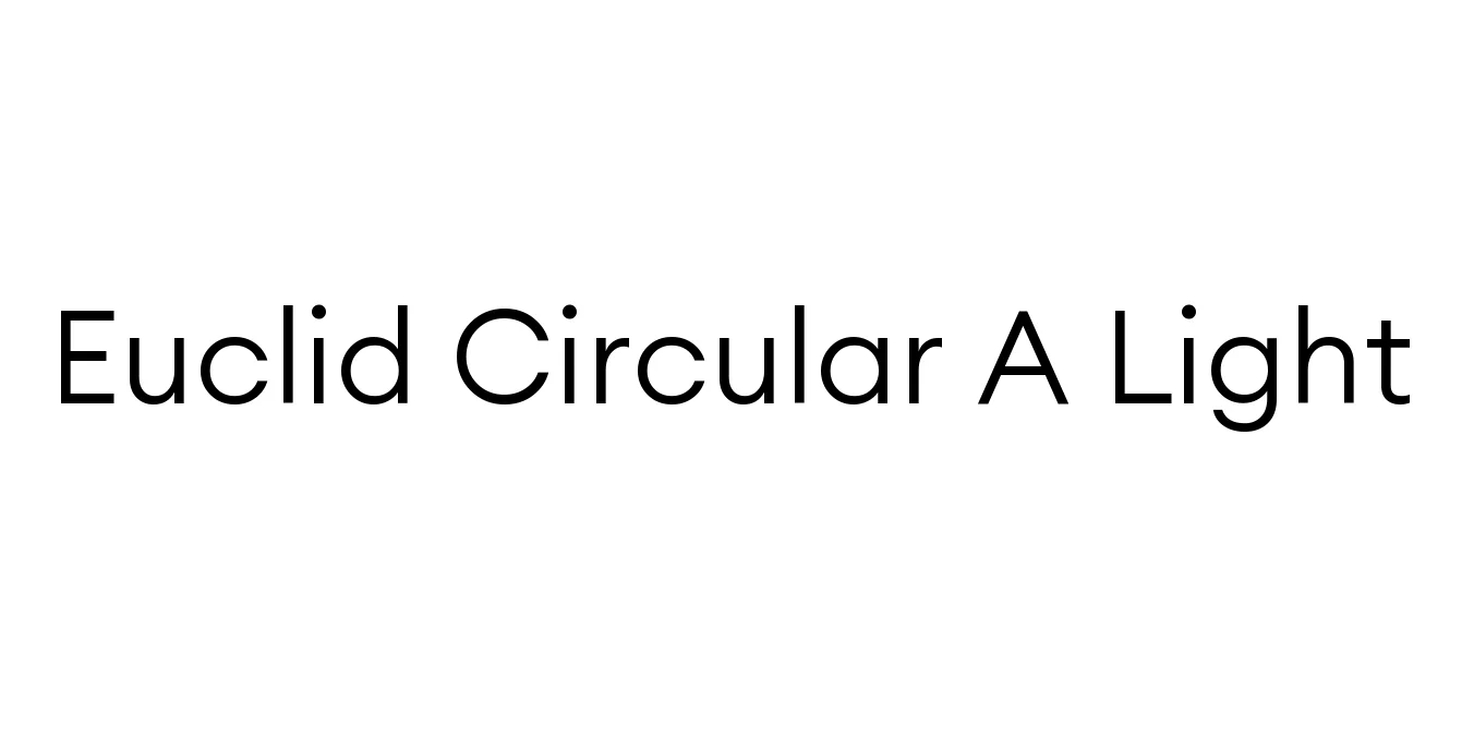 Euclid Circular A Light Font Preview