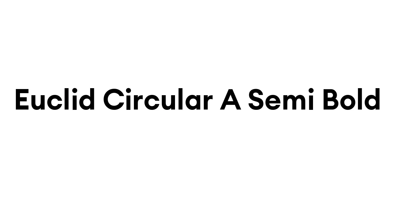 Euclid Circular A Semi Bold Font Preview