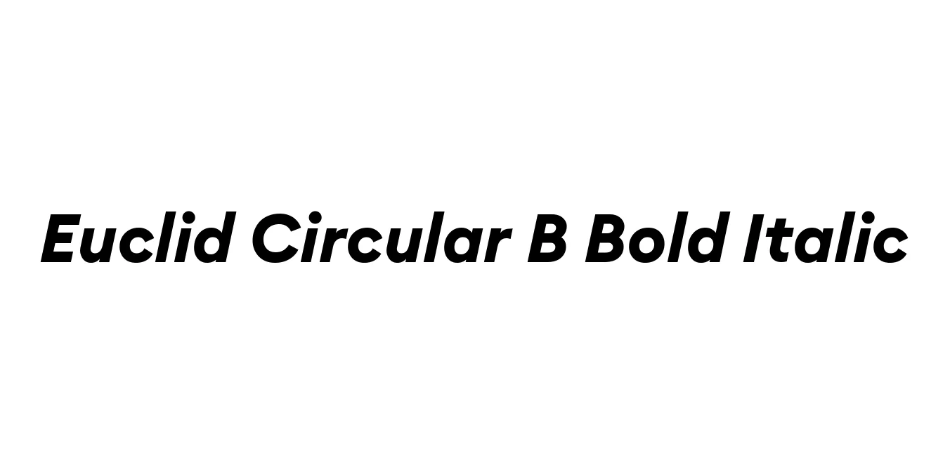 Euclid Circular B Bold Italic Font Preview