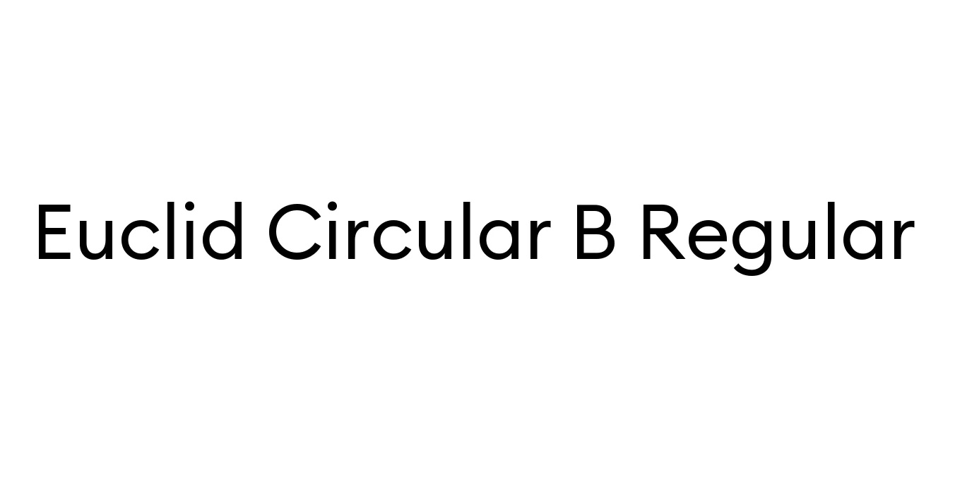 Euclid Circular B Regular Font Preview