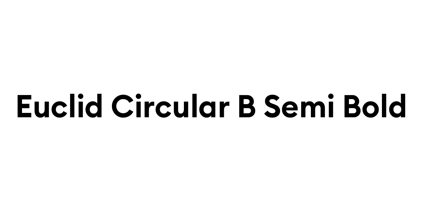 Euclid Circular B Semi Bold Font Preview