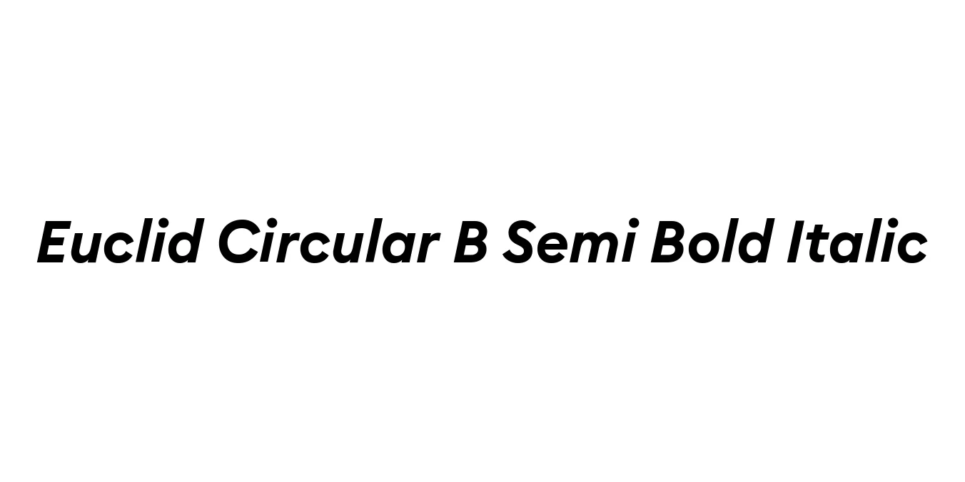 Euclid Circular B Semi Bold Italic Font Preview