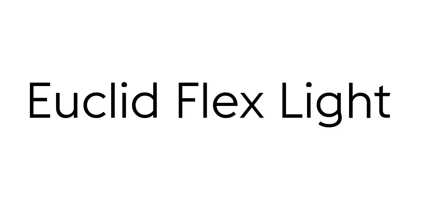 Euclid Flex Light Font Preview