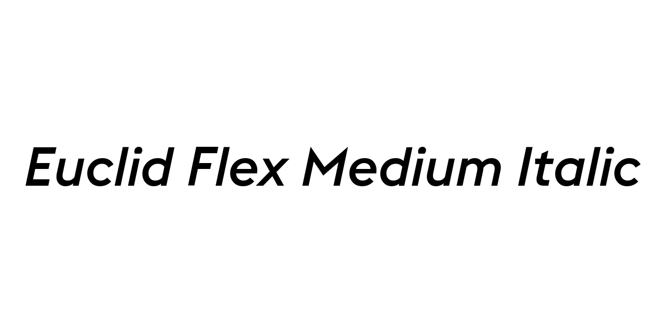 Euclid Flex Medium Italic Font Preview