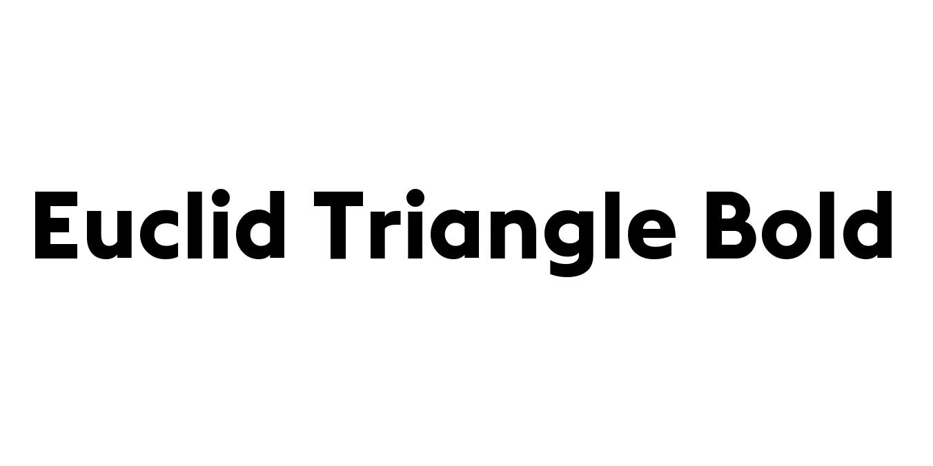 Euclid Triangle Bold Font Preview
